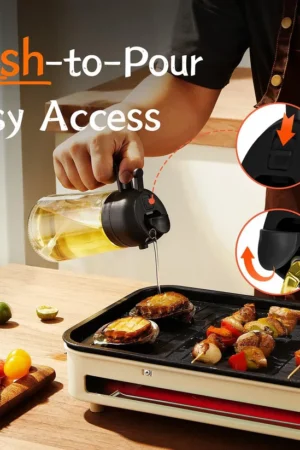 2 in 1 Glass Oil Sprayer & Dispenser