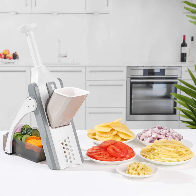 Original Brava Spring Slicer Food Cutter New 5 IN 1 Mandolin Cutter & Slicer - Image 4